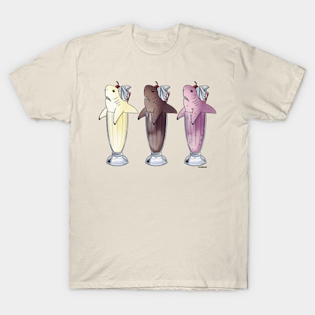 Trio of Milksharks T-Shirt by lizstaley